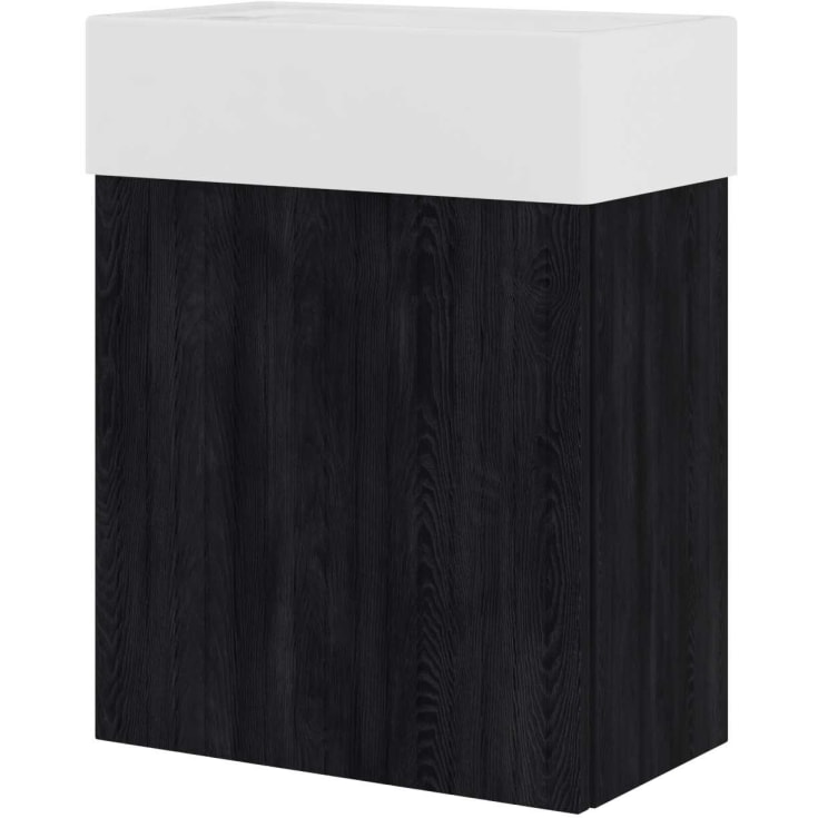 Sanibell Proline tvättställsunderskåp, 40x23 cm, träkol ek
