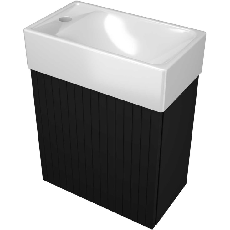 Sanibell Proline tvättställsunderskåp, 40x23 cm, matt svart