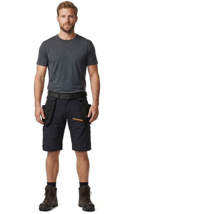 Kansas Evolve Craftsmen håndværkershorts Full stretch, Sort, C44