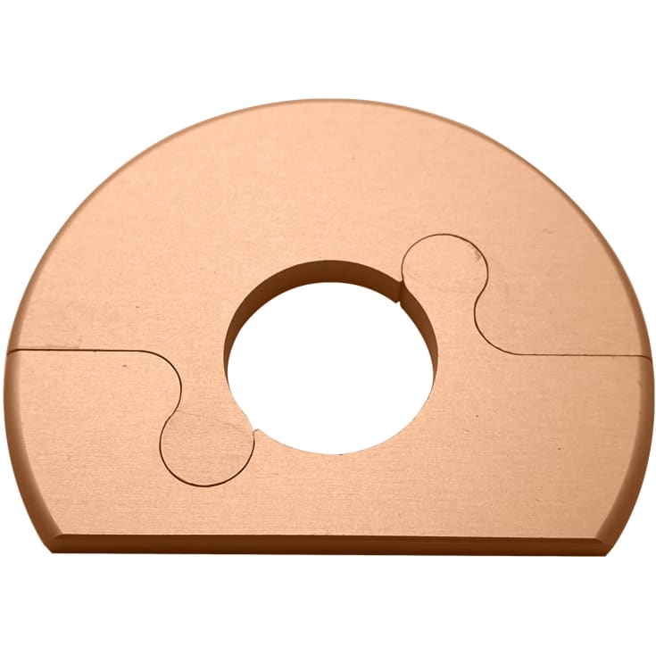 Alu Fit rosett, 15 mm, børstet kobber