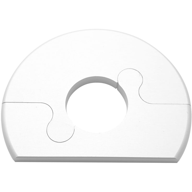 Alu Fit rosett, 15 mm, børstet hvit