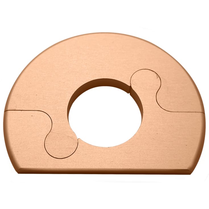 Alu Fit roset, 18 mm, børstet kobber
