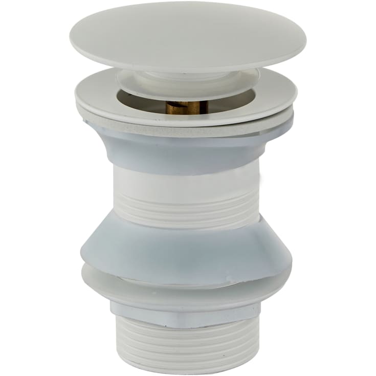 Zen Sanitary bundventil, push-open, hvid