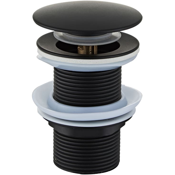 Zen Sanitary bundventil, push-open, sort