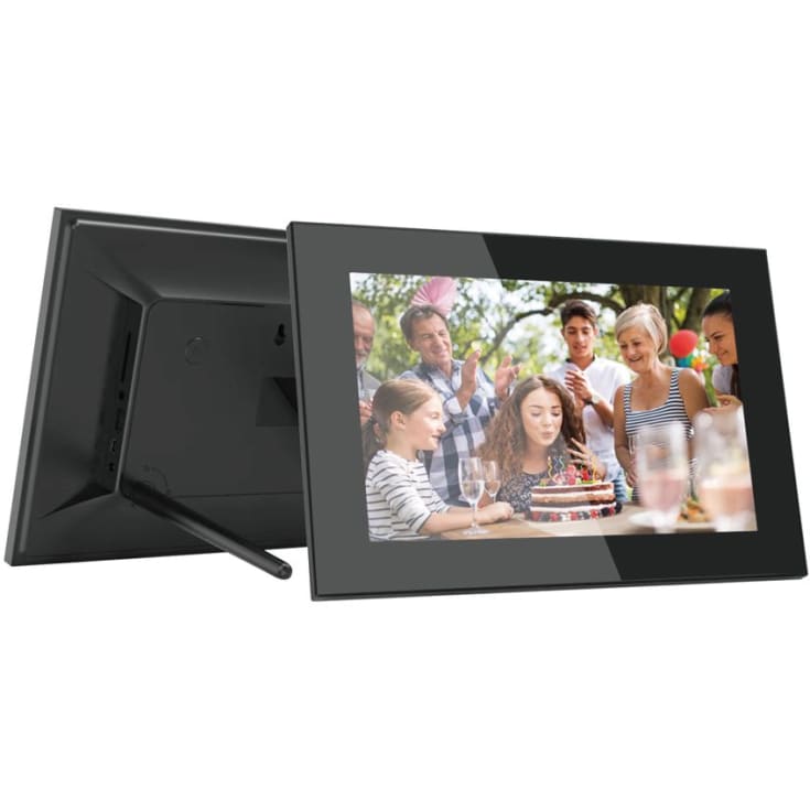 Lippa digital billedramme 10", sort glas