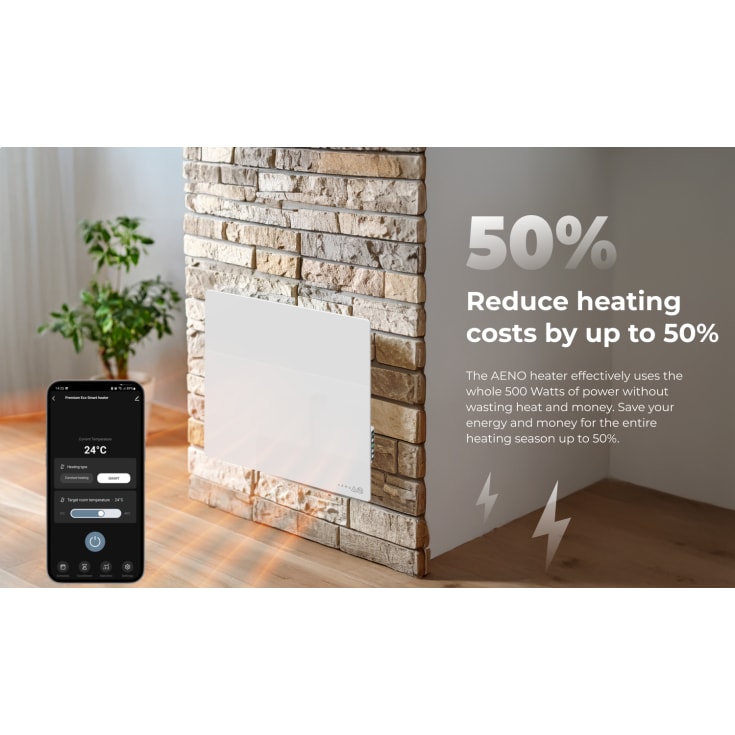 Born Nordic Aeno premium elradiator 500W, hvid