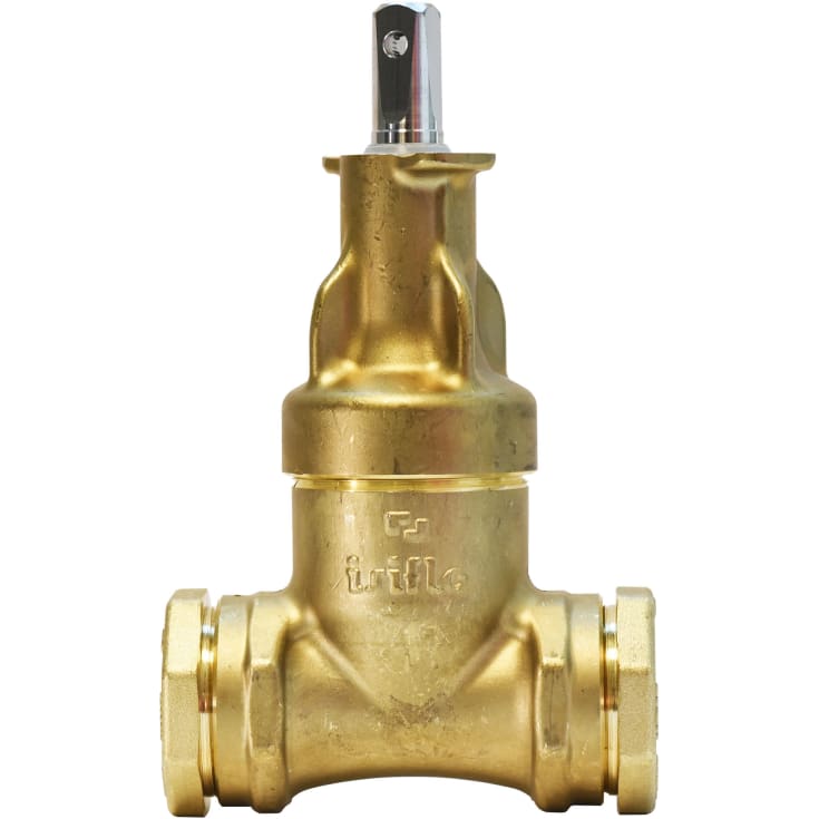 Isiflo 40 mm messing ventil med trækfaste skruekoblinger, PN16