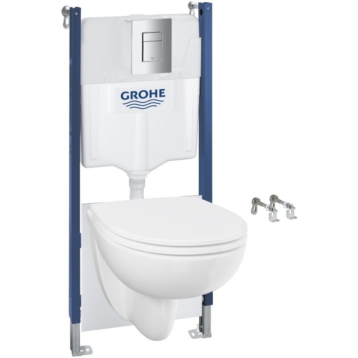 Grohe Solido 5-i-1 væghængt toiletpakke, uden skyllekant, hvid/krom