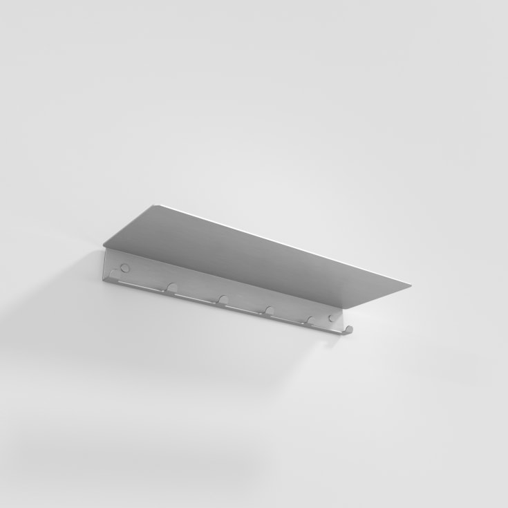 Aloop Y 6 knagerække, 59,5 cm, mat aluminium