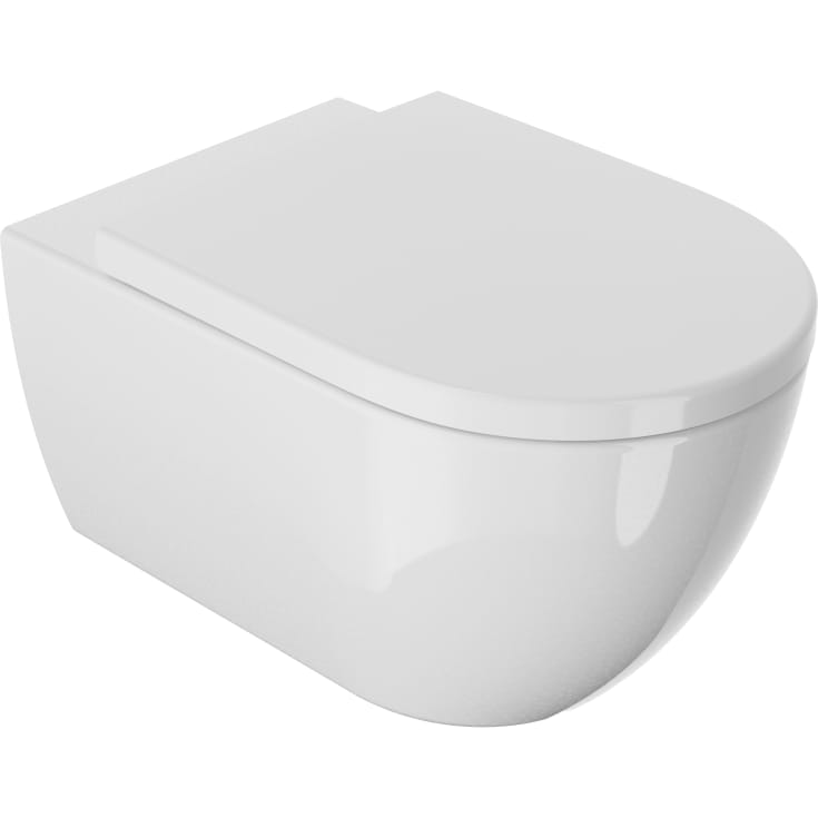Cosani Coba væghængt toilet, uden skyllekant, hvid