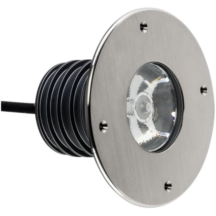 Guldbegravd RF stål/alu medium 12/24V 2700k 10° 18W