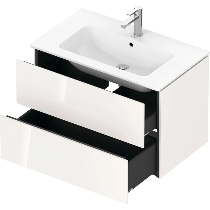 Duravit L-Cube tvättställsunderskåp, 82x48 cm, vit högglans
