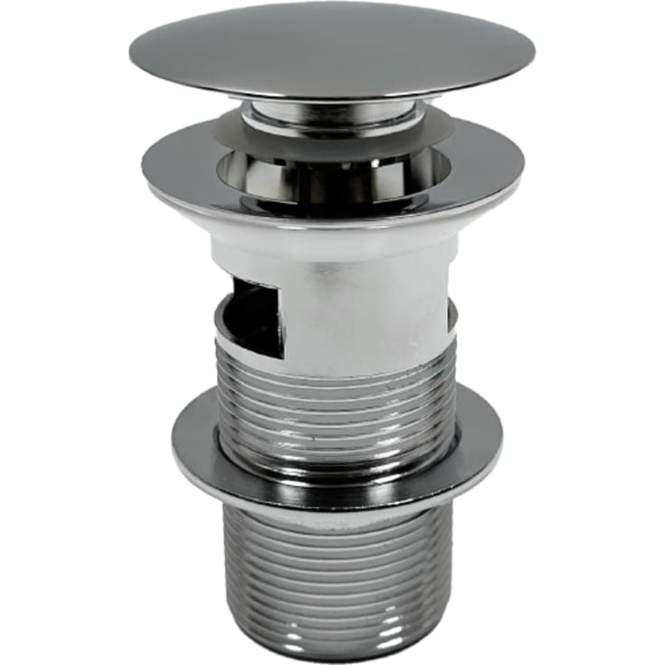 Svedbergs bundventil, push-open, krom