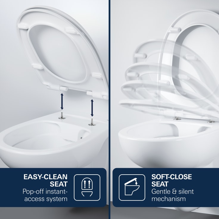 Grohe Solido 5-i-1 væghængt toiletpakke, uden skyllekant, hvid/krom