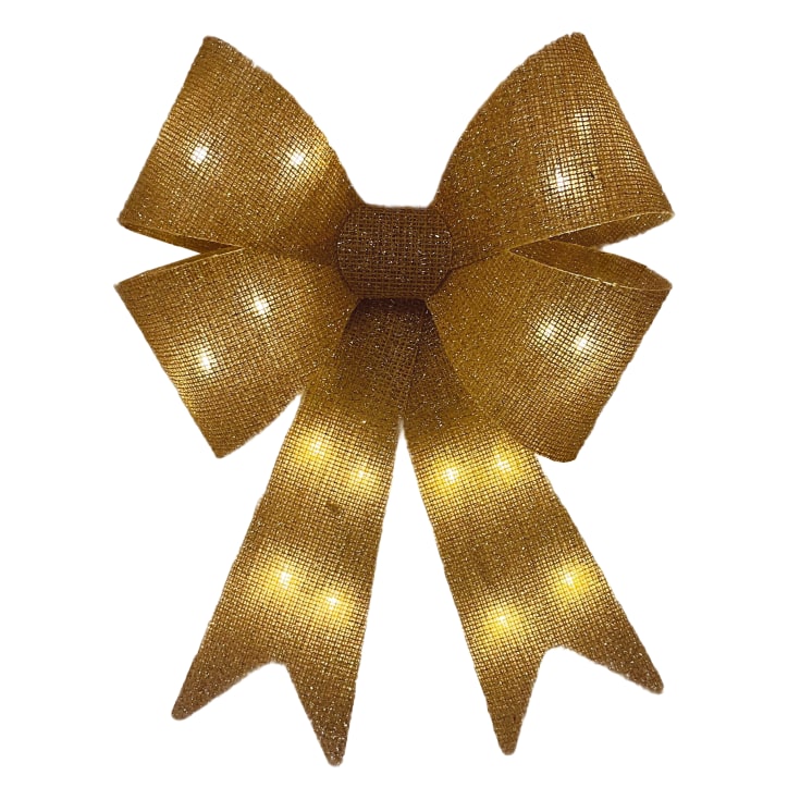 Veli Line sløjfe, batteri, 16 LED, guld