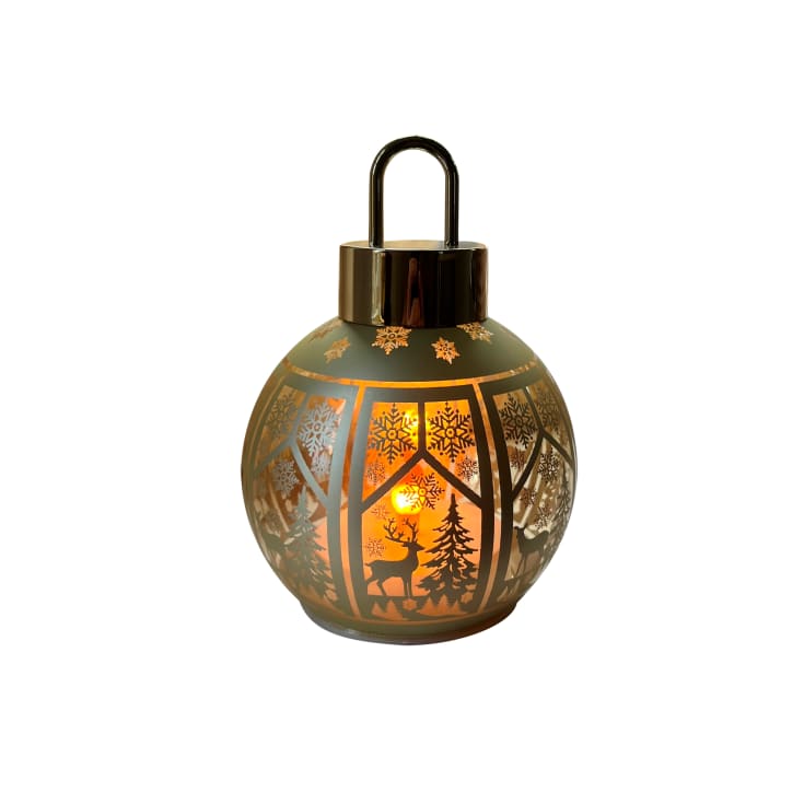Veli Line glas julekugler med lys, guld