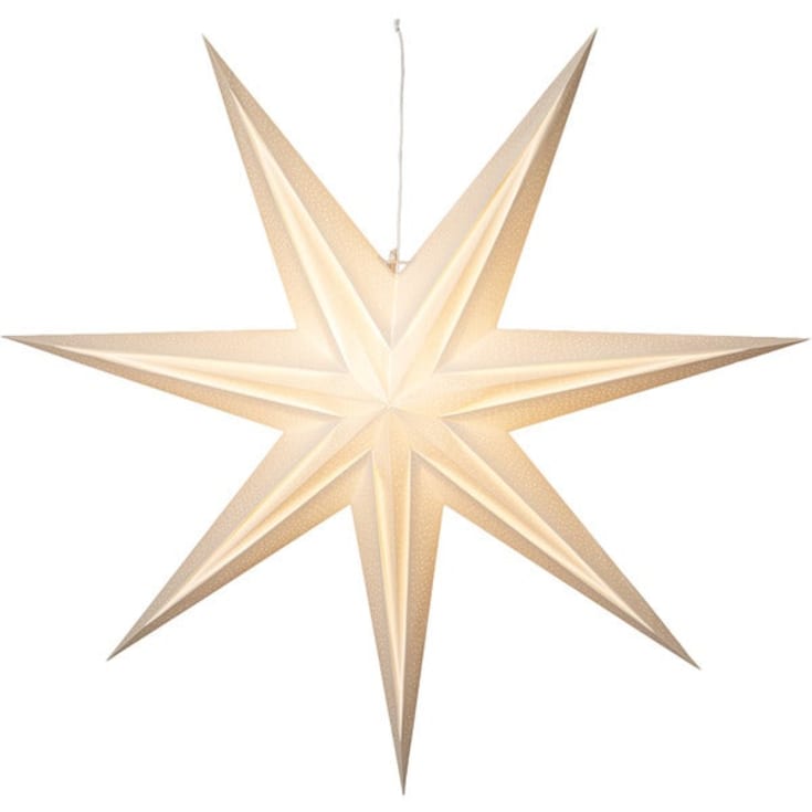 Star Trading Holly adventsstjärna med ljus, 95 cm, vit