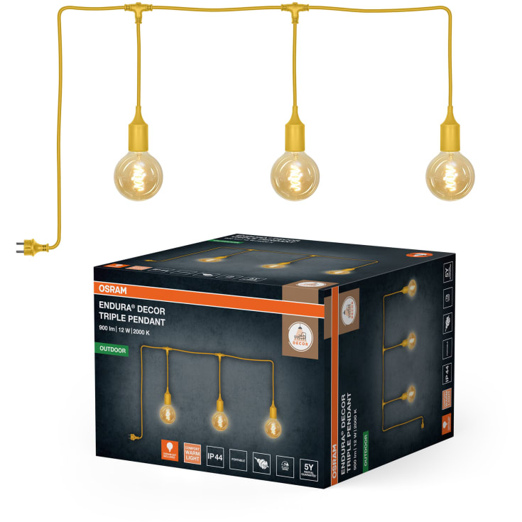 Osram Endura Decorutendørs pendel, 7 meter, gul