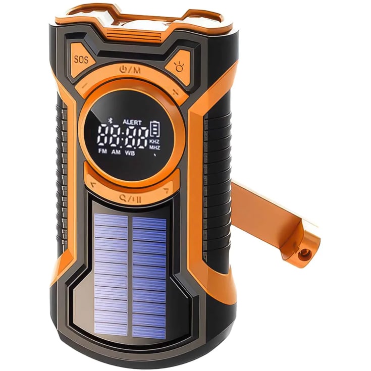 Just in Case nødradio med solcelle, 5.000 mAh