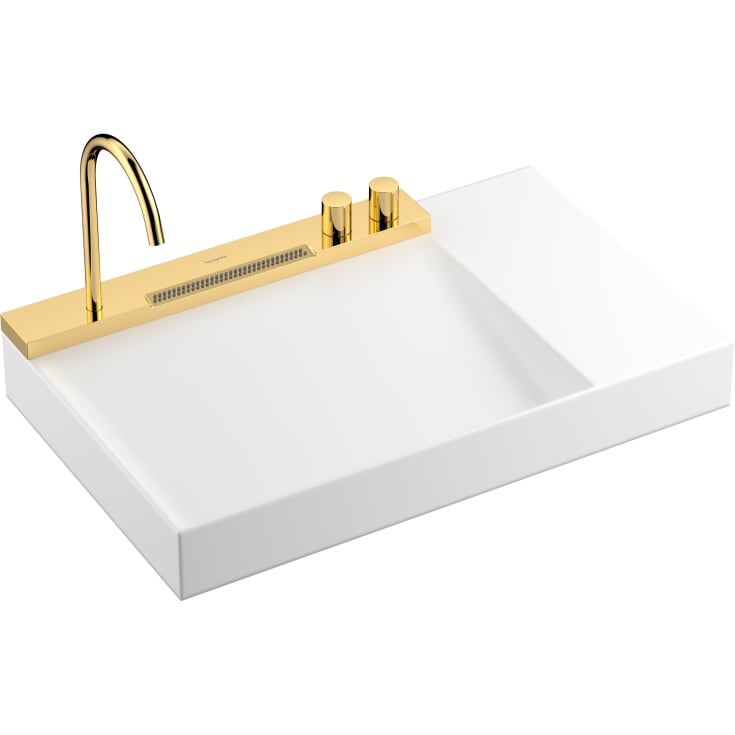 Hansgrohe Avalegra Aquaunit hÄndvask med armatur, 78x47,5 cm, guld
