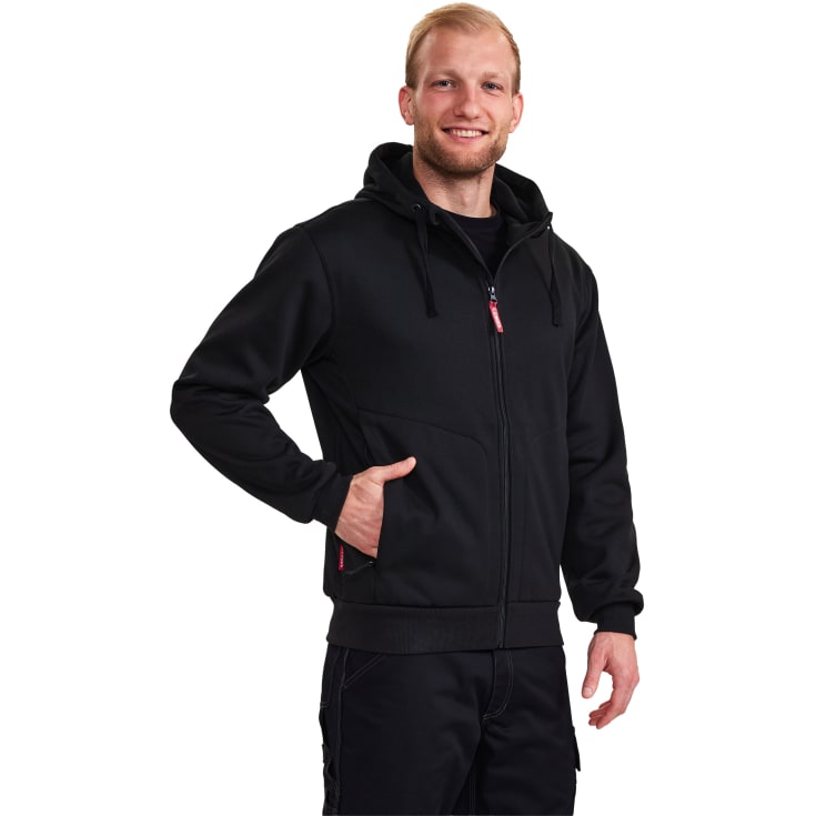 Engel Extend sweatcardigan, Sort, L