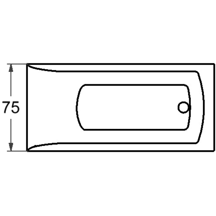 Svedbergs Z160 badekar, 160x75 cm, hvid