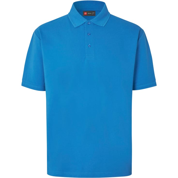 ID Pro Wear poloshirt uden lomme, azurblå, str. 2XL