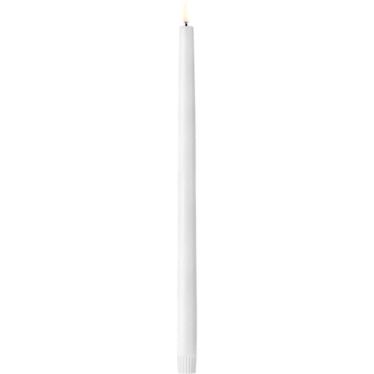 Uyuni LED kronelys, høj, batteri, hvid