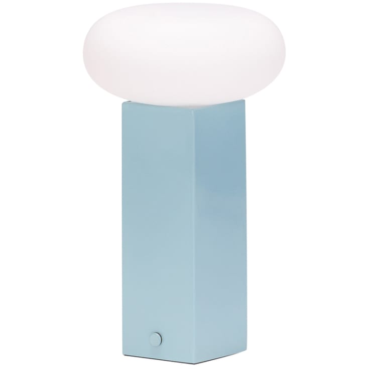 Hübsch Low genopladelig bordlampe, blå
