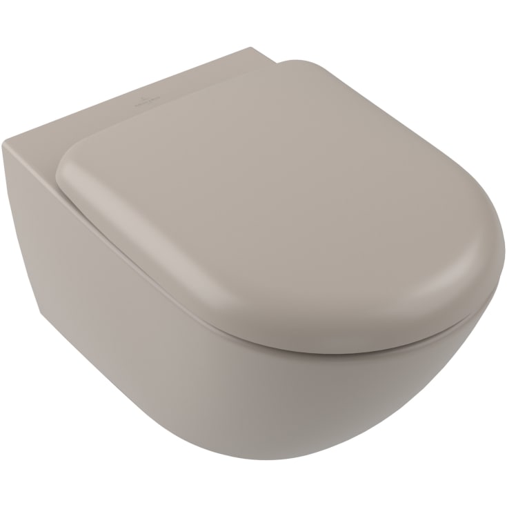Villeroy & Boch Antao vegghengt toalett, u/skyllekant, CeramicPlus, 56x37 cm, almond