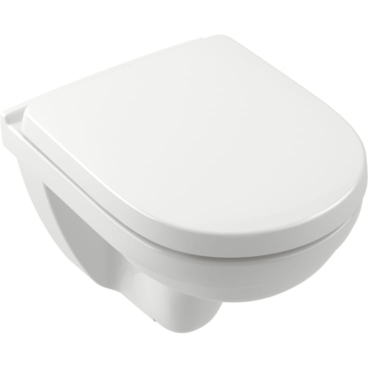 Villeroy & Boch O.Novo toalettpakke, uten skyllekant, CeramicPlus, hvit