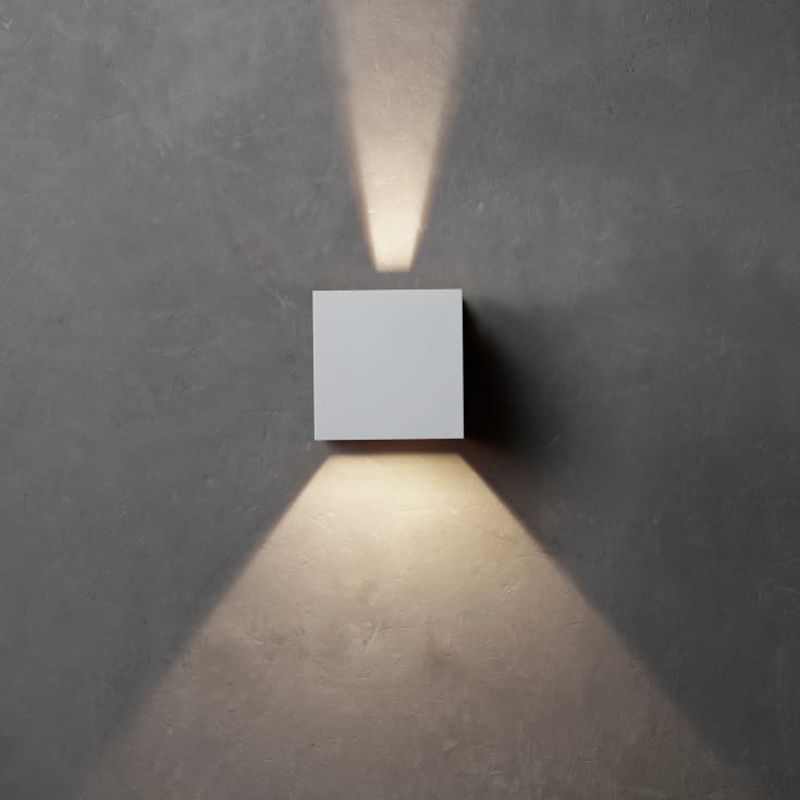 Lumenlight Toscana vägglampa utomhus, 2x10W, vit