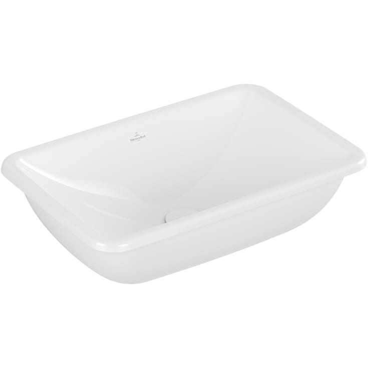 Villeroy & Boch Loop & Friends underlimt servant, med bunnventil, 54x34 cm, hvit
