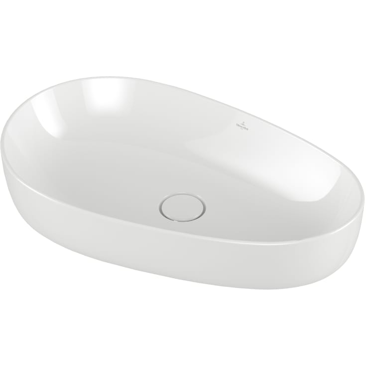 Villeroy & Boch Antao toppmontert servant, bunnventil, CeramicPlus, 65x40 cm, hvit