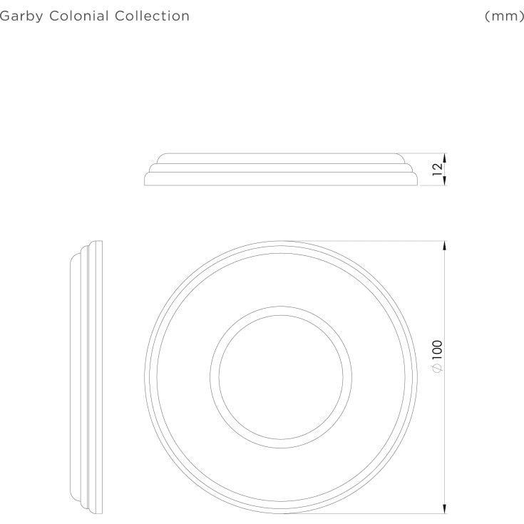 Fontini Garby Colonial ramme, 1 modul, vitt porslin
