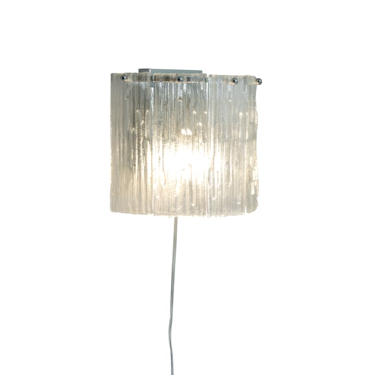 Aneta Lighting Abelone væglampe, klar/sølv