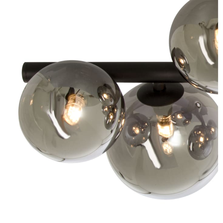 Aneta Lighting Molekyl taklampa, svart/rökfärgad