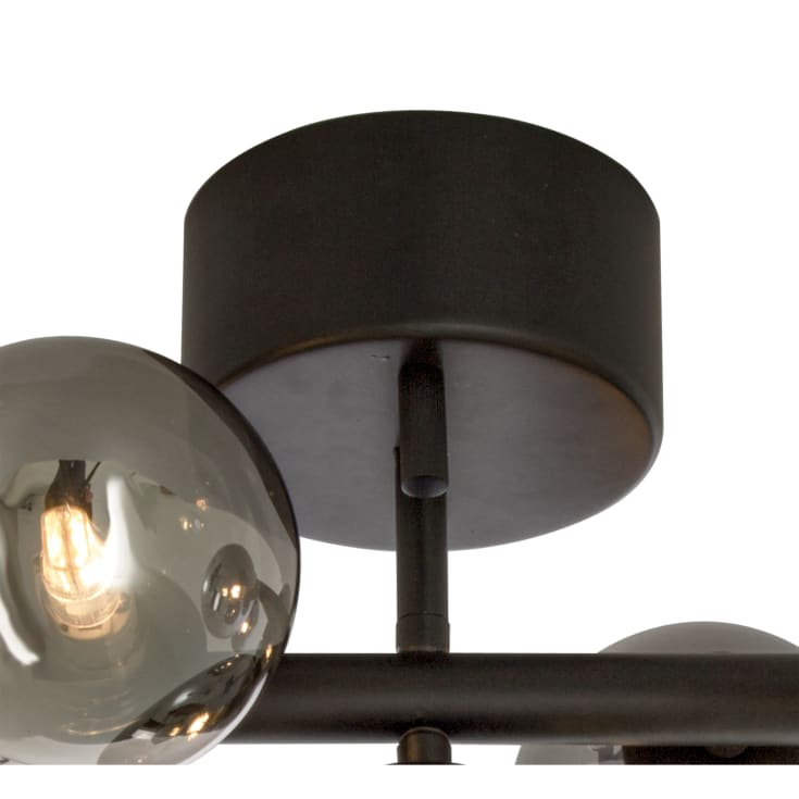 Aneta Lighting Molekyl taklampa, svart/rökfärgad
