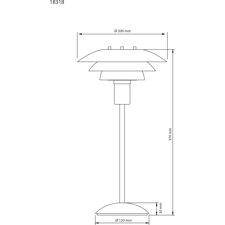 Aneta Lighting Epsilon bordlampe, beige