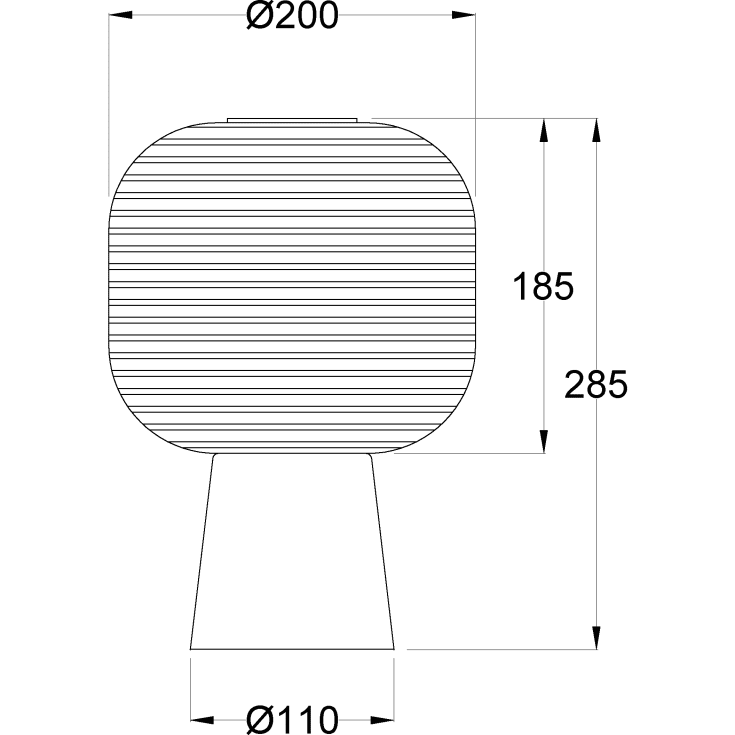 Aneta Lighting Aura bordlampe, hvid