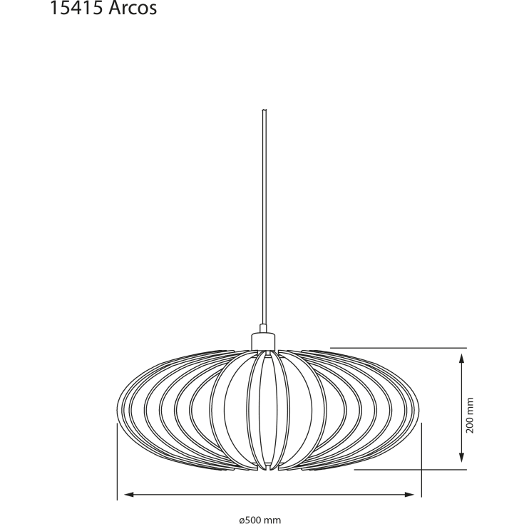 Aneta Lighting Arcos pendel, lyst træ