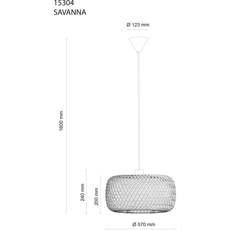 Aneta Lighting Savanna pendellampa, Ø75 cm
