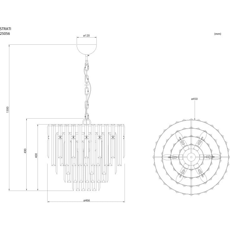 Aneta Lighting Strati ljuskrona