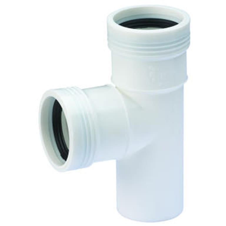 Wavin Wafix grenrør, 88,5°, Ø40x40 mm, plast, hvid | 1440407
