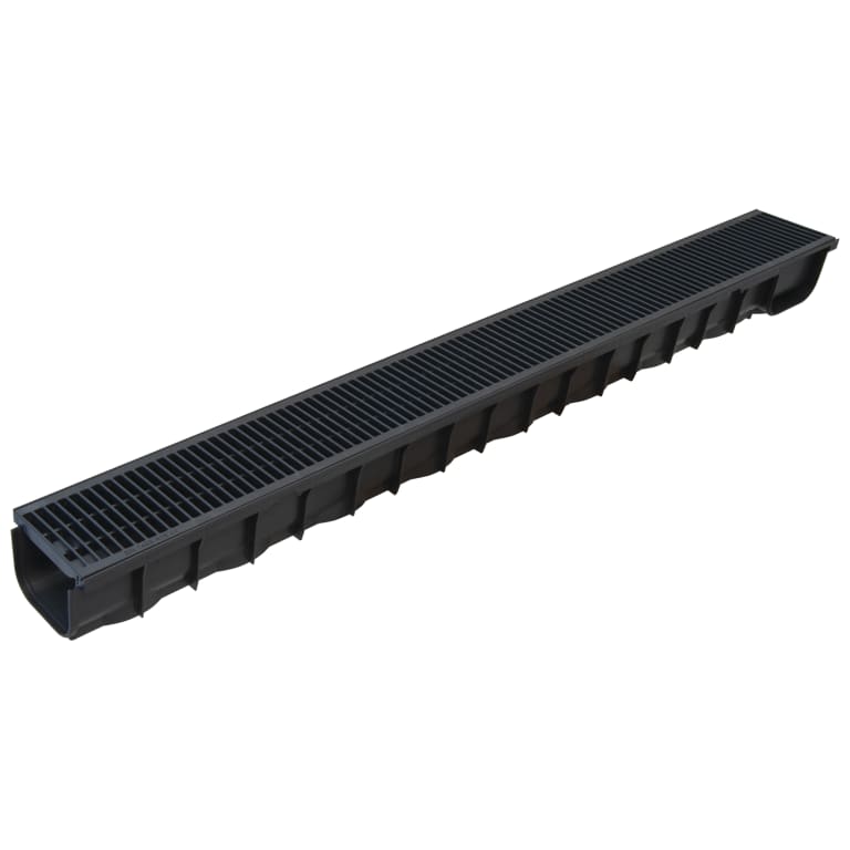 NID Basic Line afløbsrende 100 cm, uden afløb, rist og ramme | NID-1455
