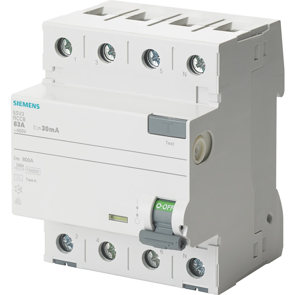 Siemens 5SV HPFI relæ A, 4P på 63A | 5SV3346-6
