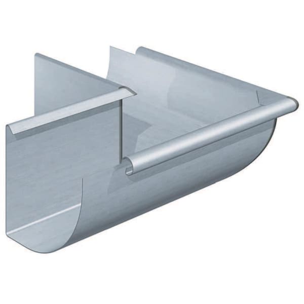 Rheinzink kvartrund udvendig gering Nr 13, 400 mm, zink