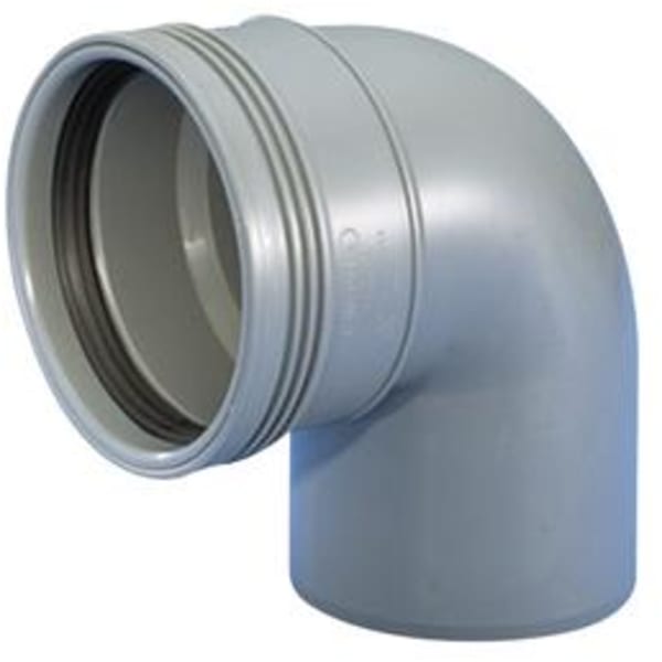 Htp Bøjning 88 Gr. 110 Mm Med 1 Muffe Grå