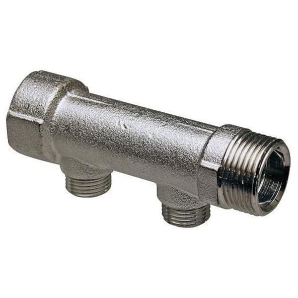 Uponor alupex fordelerrør 1" x 1/2", 2 afgreninger