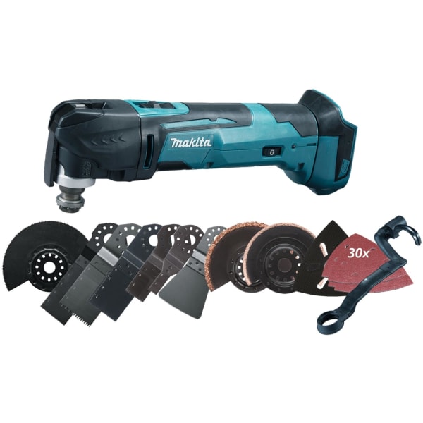 Forstyrre gentage klart Makita Multicutter m/10 stk tilbehør, 18 Volt uden batteri | DTM51ZJX3 |  BilligVVS.dk